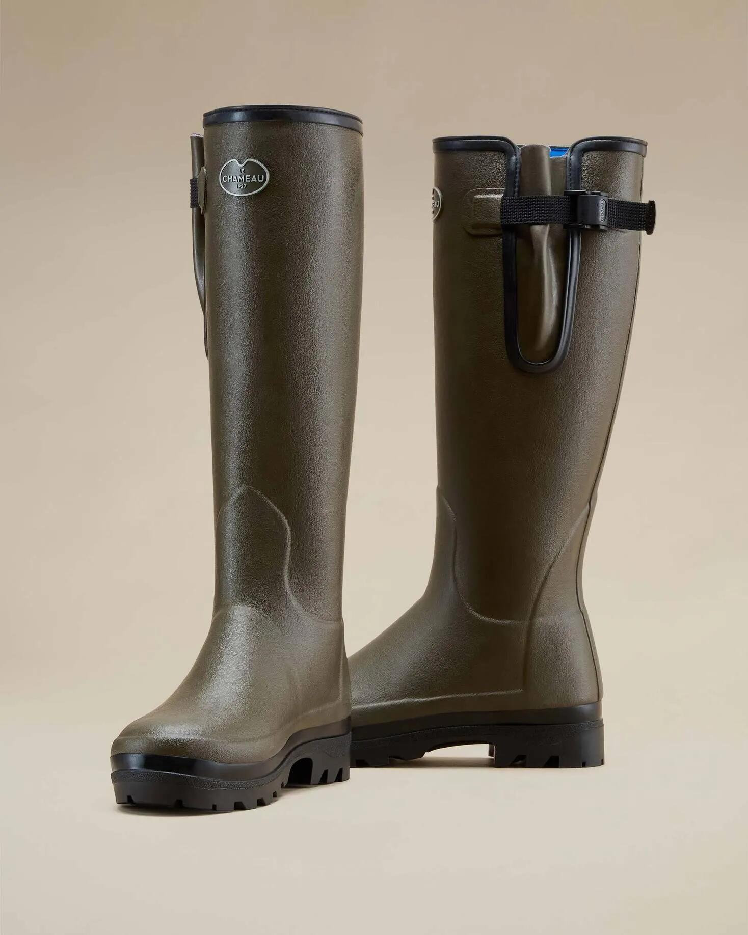 Bottes Vierzonord Femme Le Chameau Doublées Néoprène Vert Chameau - 38 5/6