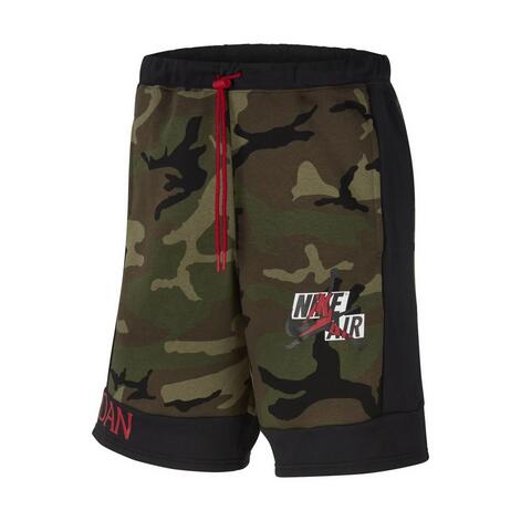 NIKE AIR JORDAN CLASSICS CAMO FLEECE SHORTS MEDIUM OLIVE CU2064 222 GREEN