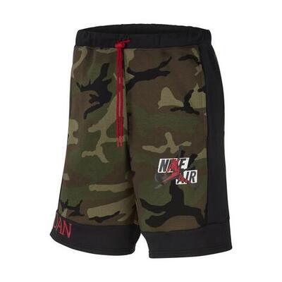 NIKE AIR JORDAN CLASSICS CAMO FLEECE SHORTS MEDIUM OLIVE CU2064 222 GREEN