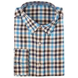 Chemise De Chasse à Carreaux Somlys 512 Bleu - 40