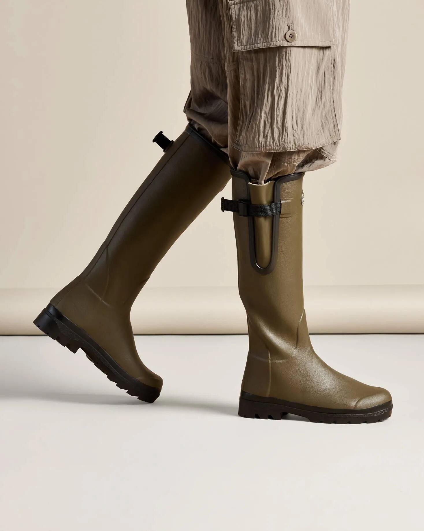 Bottes Vierzon Femme Le Chameau Doublées Jersey Vert Chameau 6/6