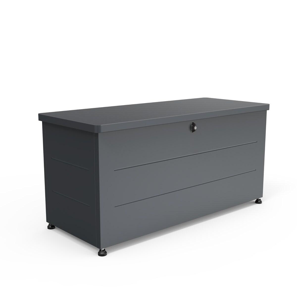 Coffre de jardin métal 330 L anthracite 1/7