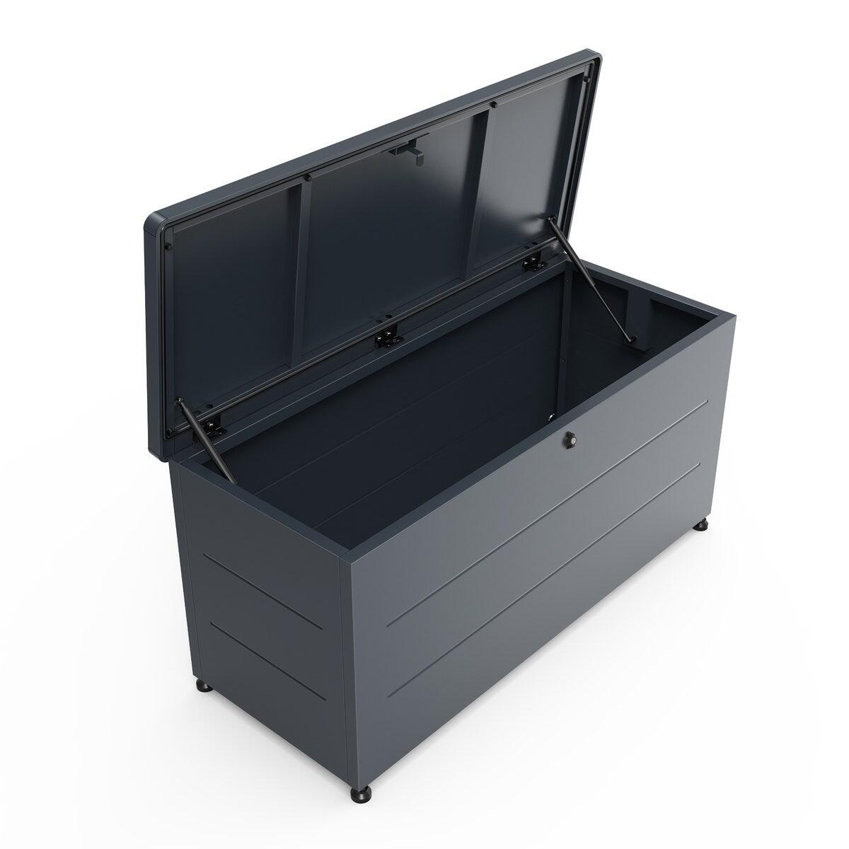Coffre de jardin métal 330 L anthracite 6/7