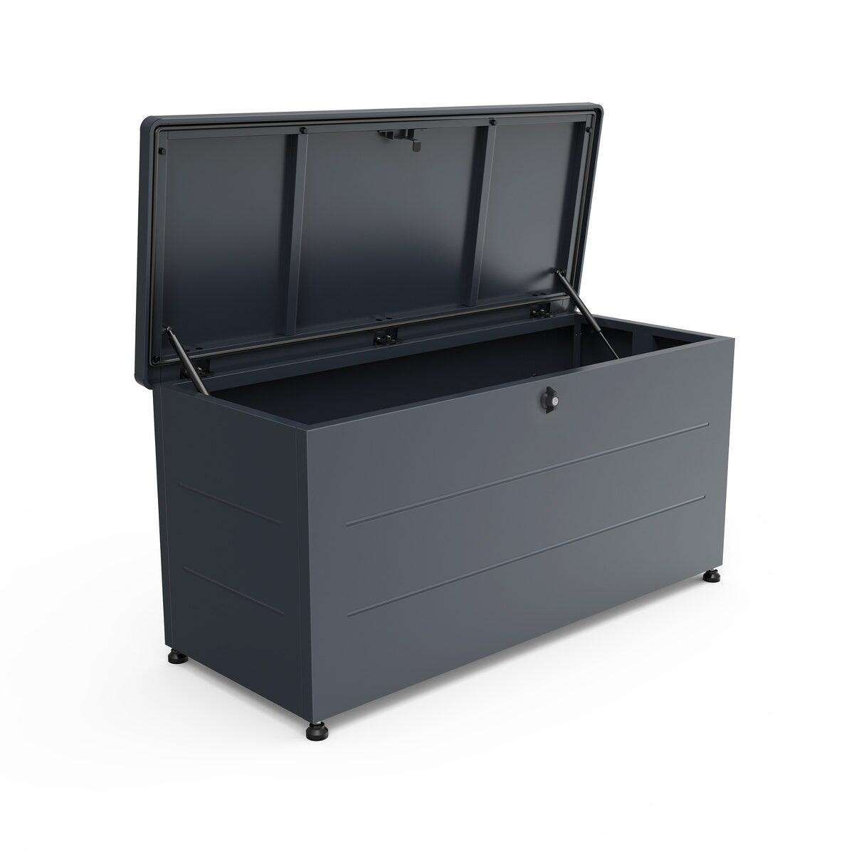 Coffre de jardin métal 330 L anthracite 5/7