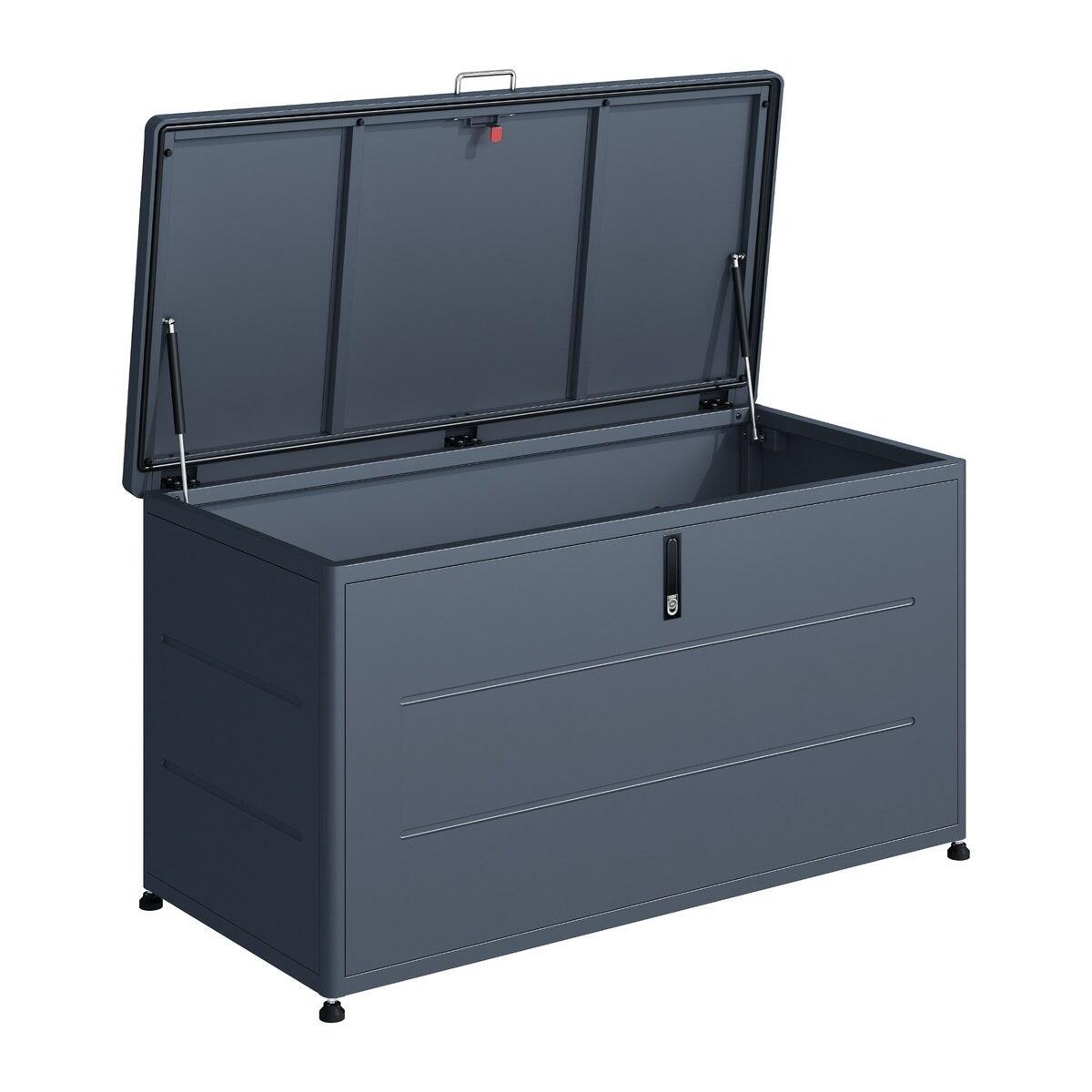 Coffre de jardin métal 330 L anthracite 4/7