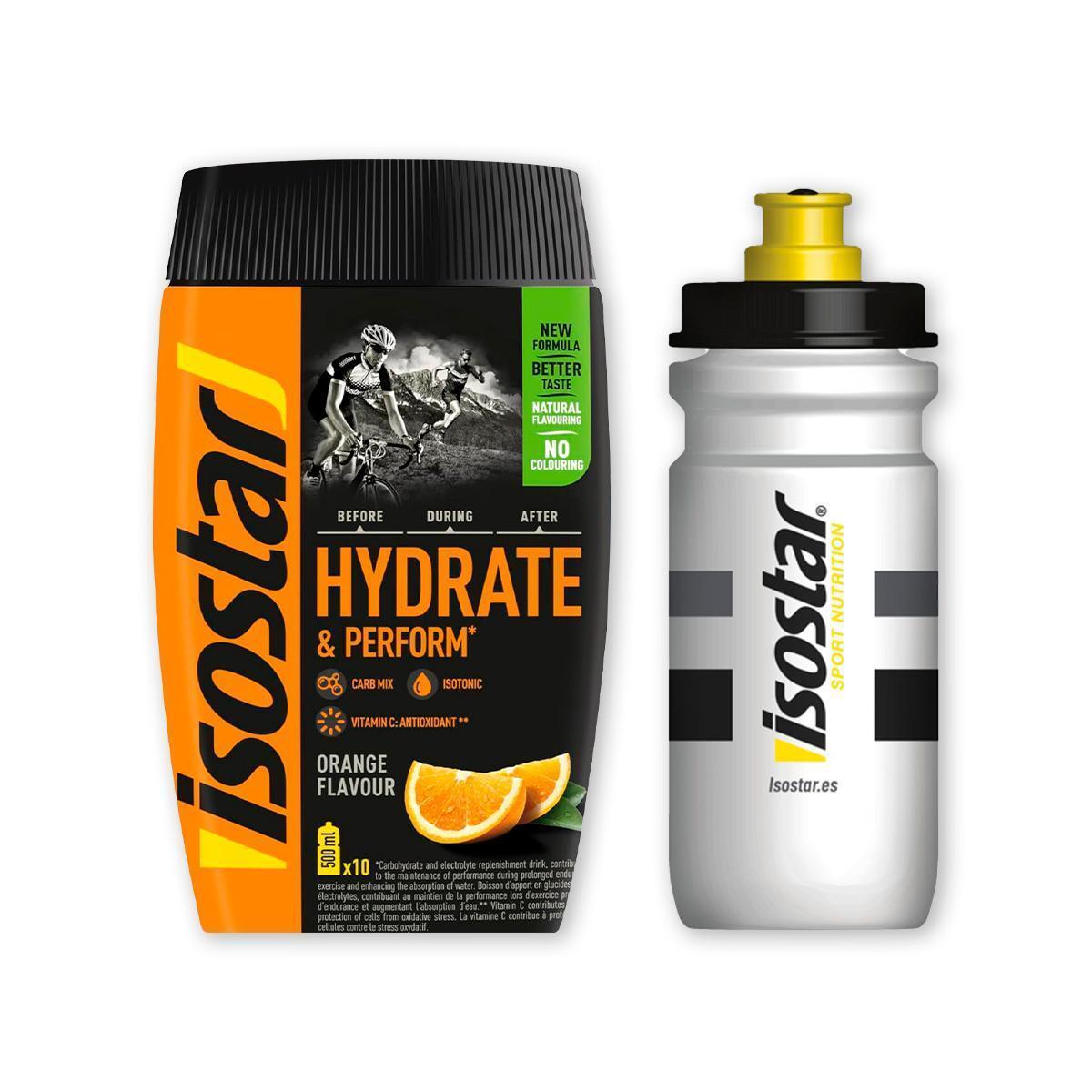 ISOSTAR Isostar Bote Polvo Naranja 400g + Bidon Winter White