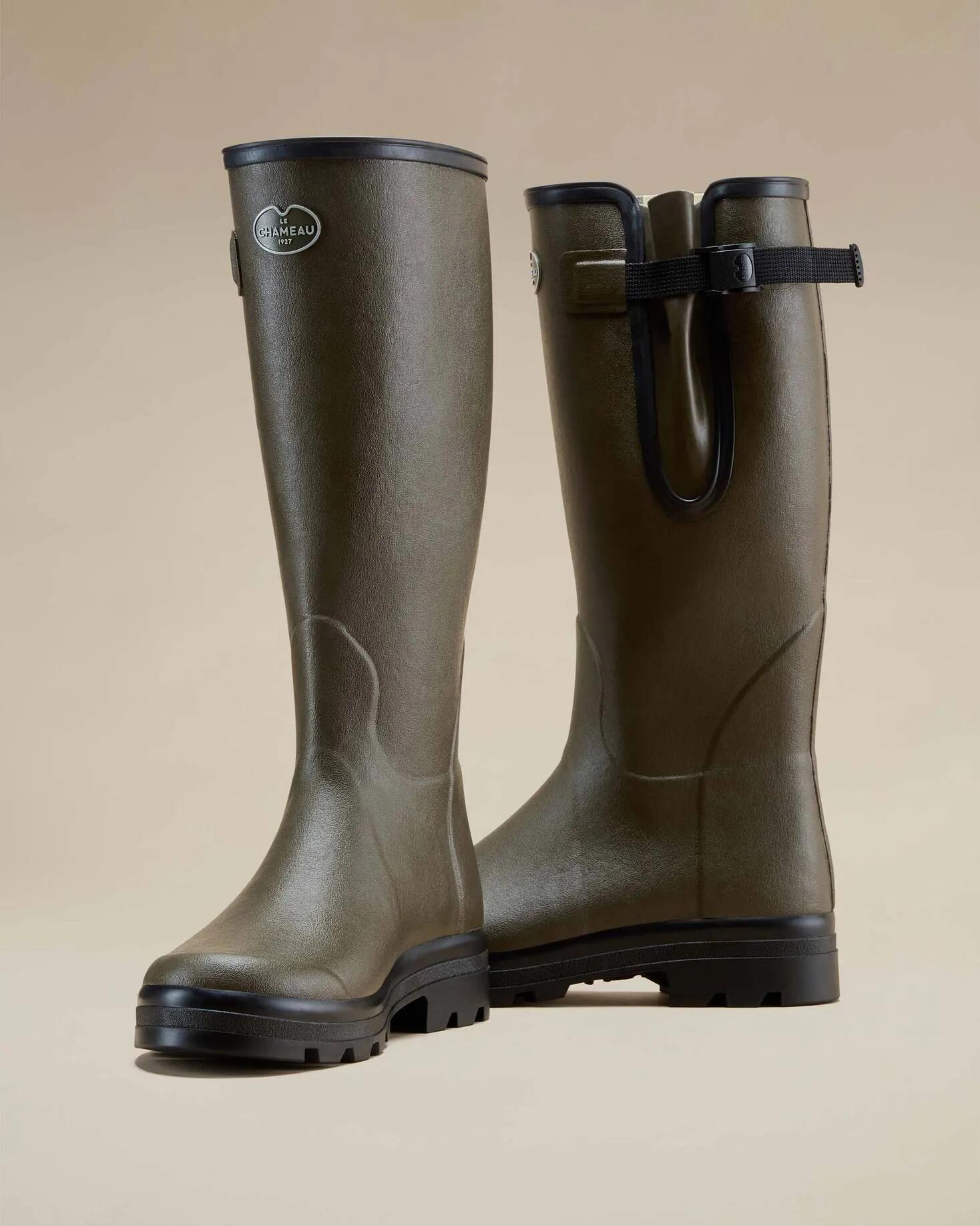 Bottes Vierzon Le Chameau Doublées Jersey Vert Chameau 3/5