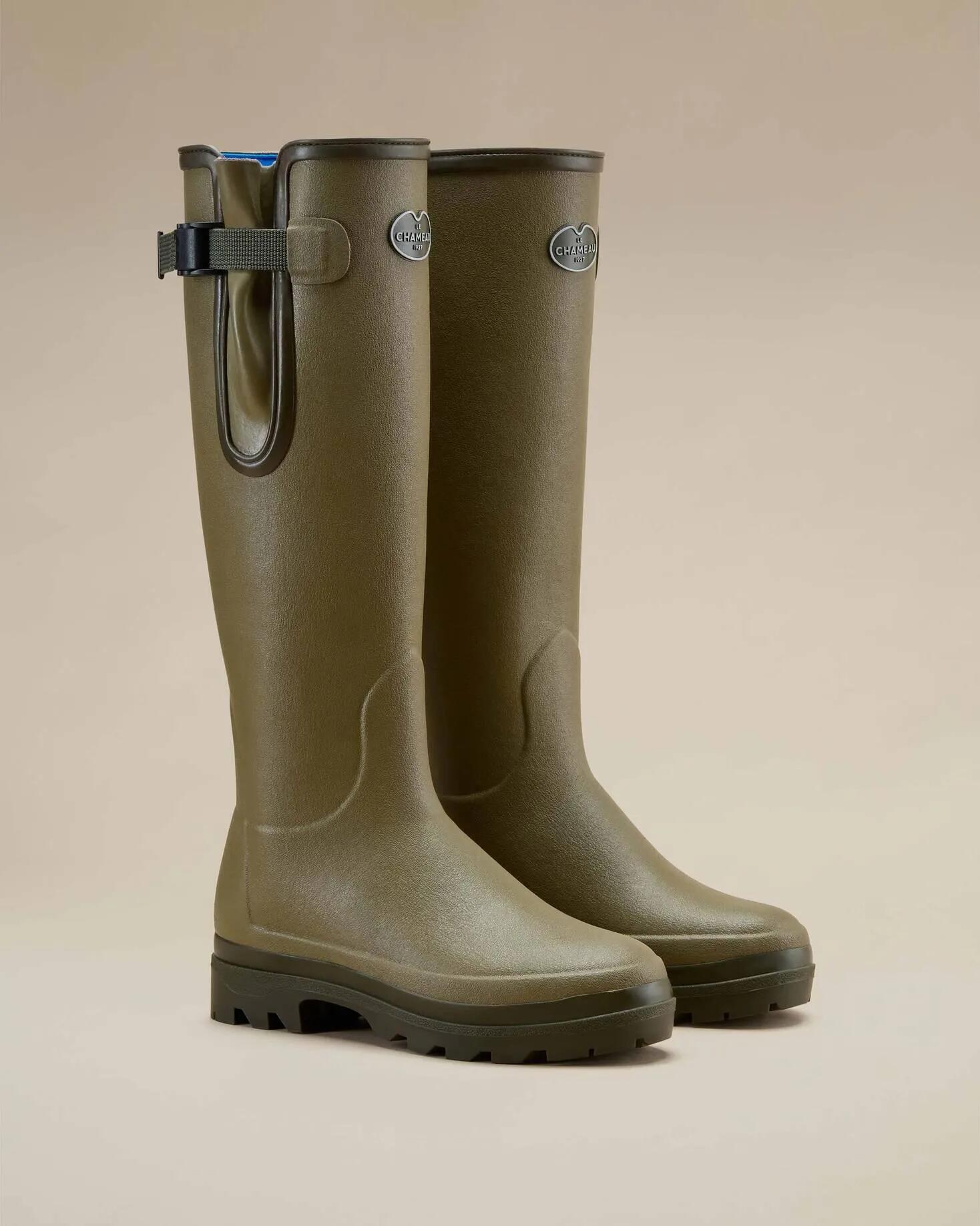 Bottes Vierzonord Femme Le Chameau Doublées Néoprène Vert Vierzon 2/6