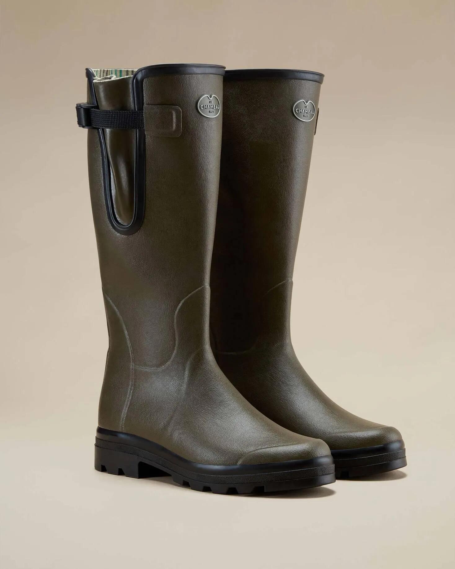Bottes Vierzon Le Chameau Doublées Jersey Vert Chameau 2/5