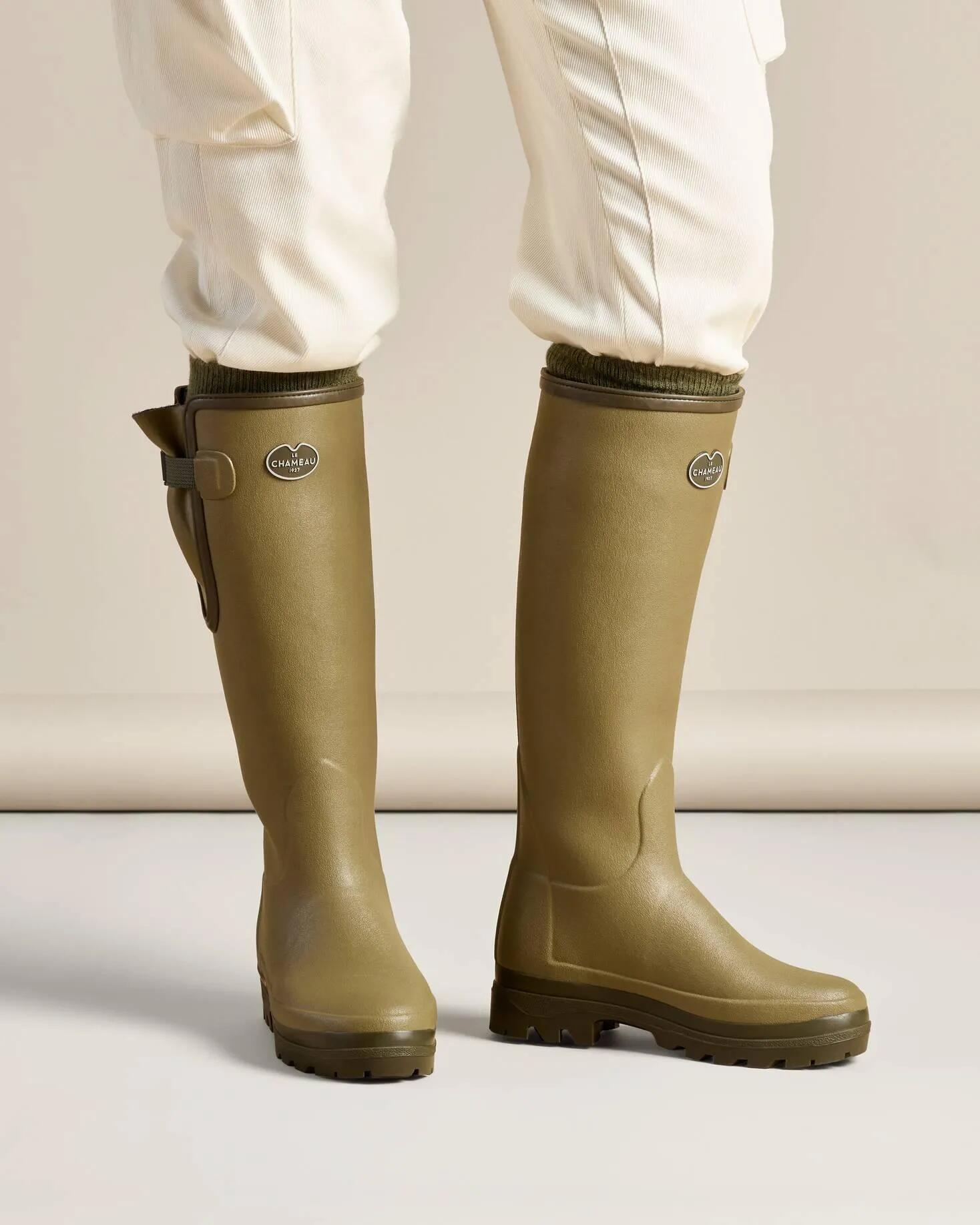 Bottes Vierzonord Femme Le Chameau Doublées Néoprène Vert Vierzon 6/6
