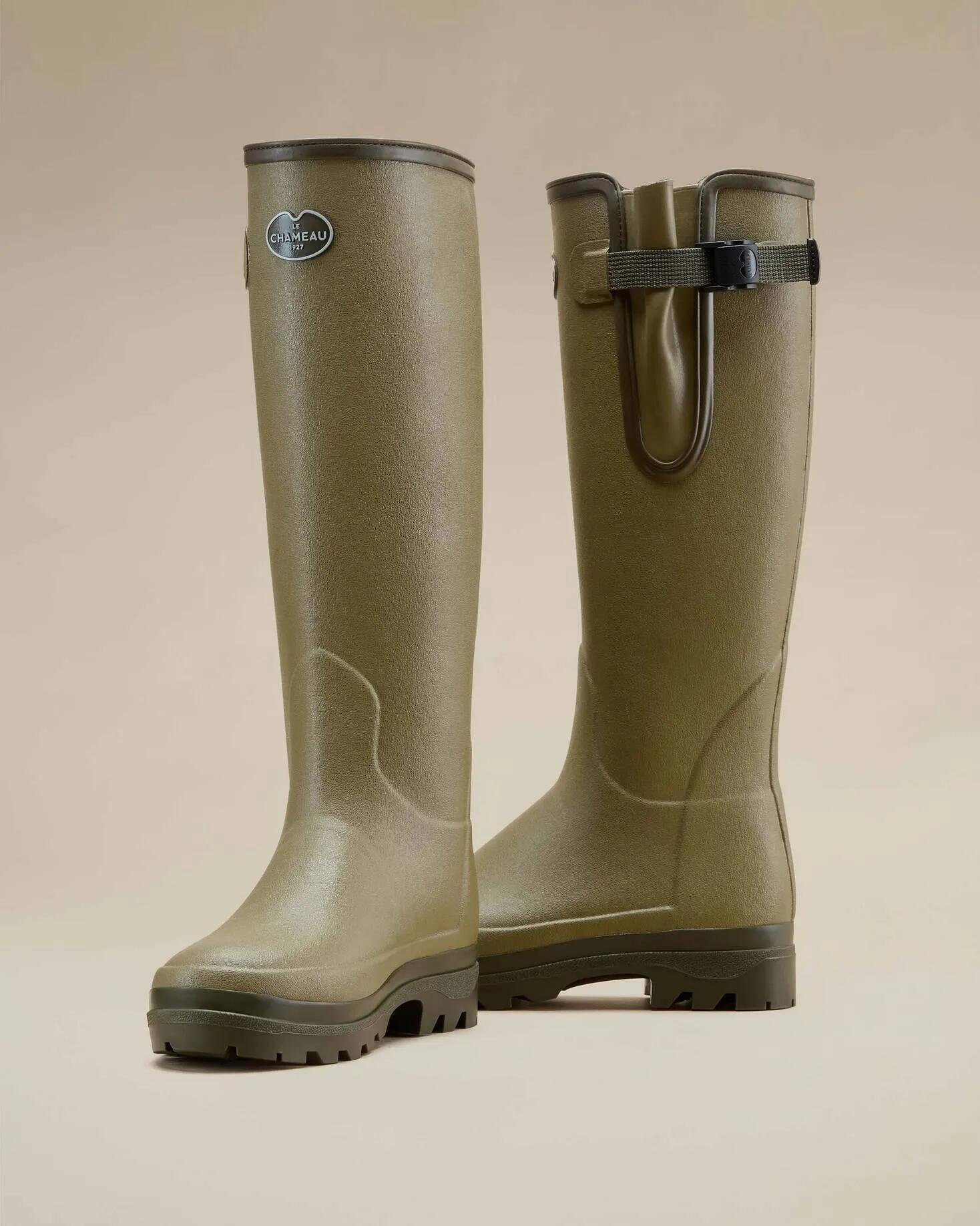 Bottes Vierzonord Femme Le Chameau Doublées Néoprène Vert Vierzon 5/6