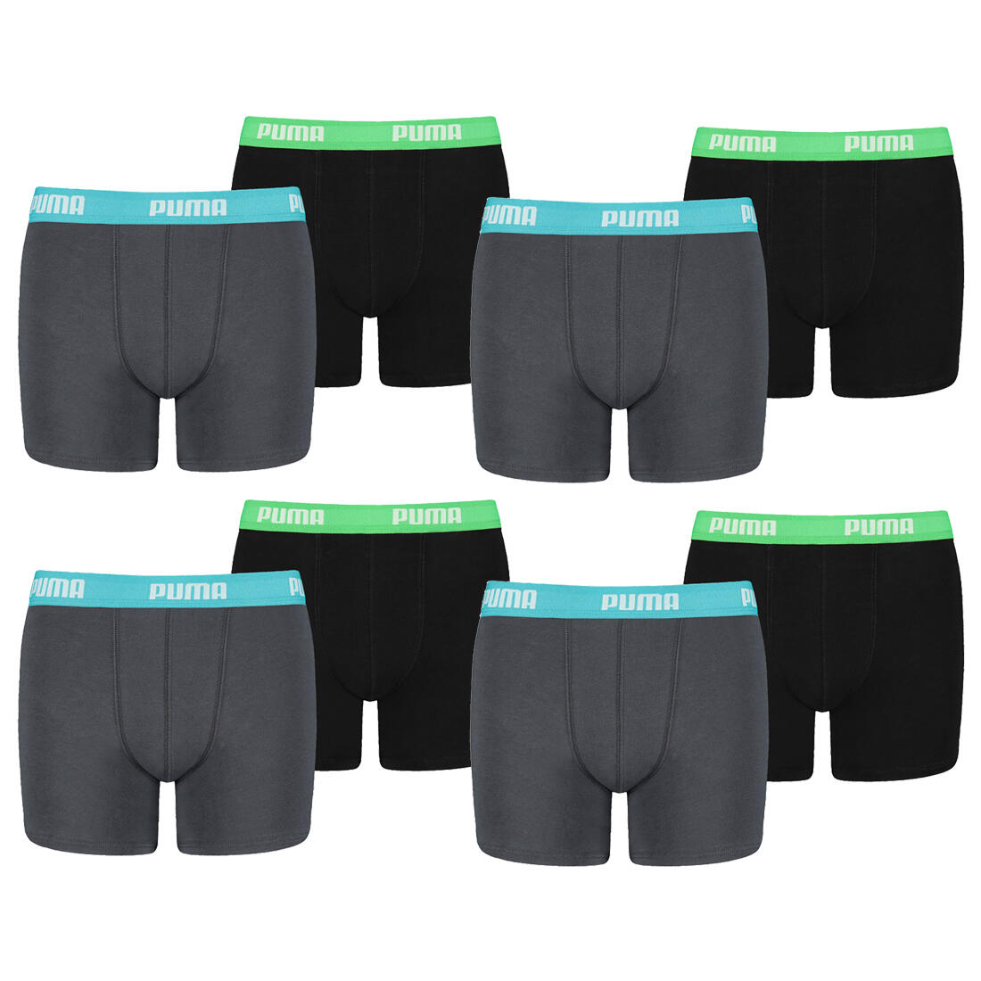 PUMA BOXERS 8 PACK Puma Boxer Boxershorts Jungen Kinder Unterhose Unterwäsche