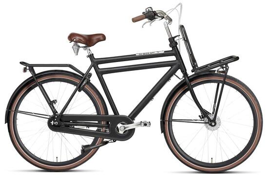 Popal Cargo Aluminium N7 Transportfiets - Stadsfiets - Heren - Mat Zwart