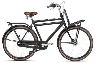 Popal cargo aluminium n7 transportfiets - stadsfiets - heren - mat zwart