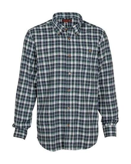 Chemise à Carreaux Percussion Castor Vert-XL
