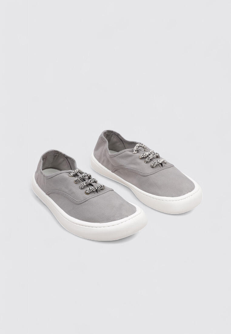 BAREFOOT Baskets Femme Victoria OLMO BAREFOOT LONA TINTADA DREC Gri 2/5