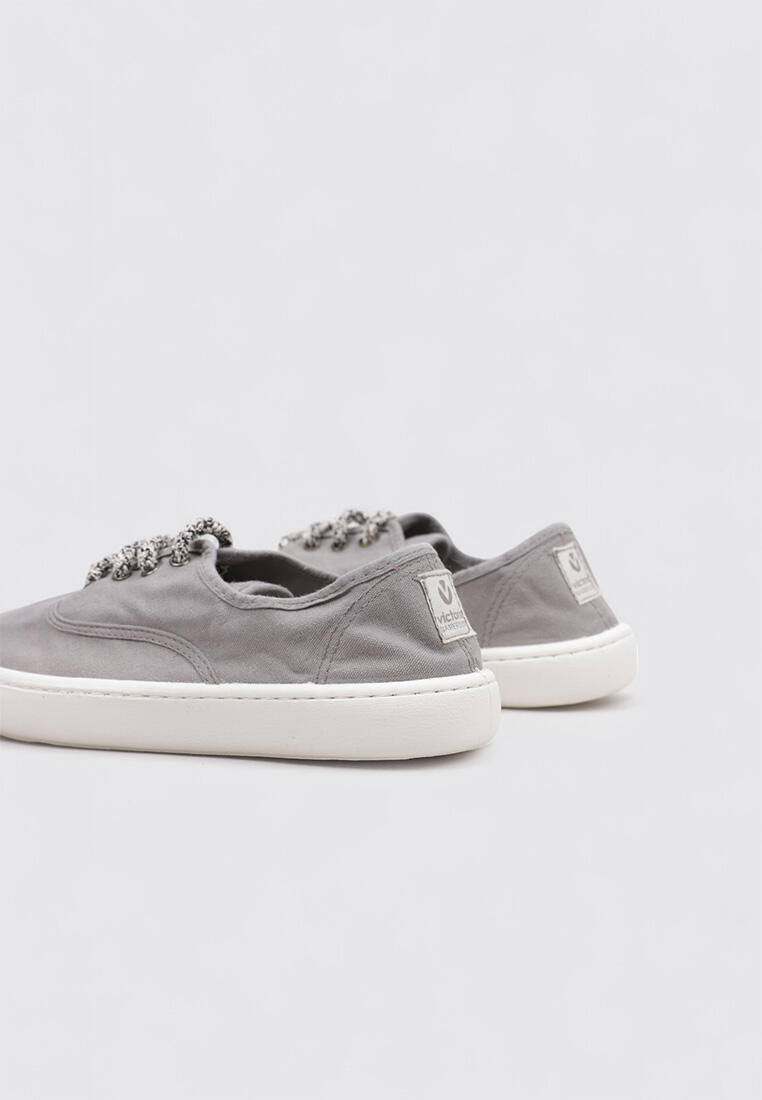 BAREFOOT Baskets Femme Victoria OLMO BAREFOOT LONA TINTADA DREC Gri 4/5