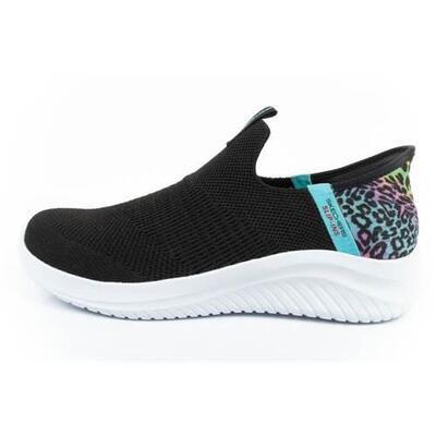 Skechers kinderen ultra flex 3.0 colory wild opschuiven zwart