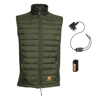 Gilet imbottito riscaldato verde