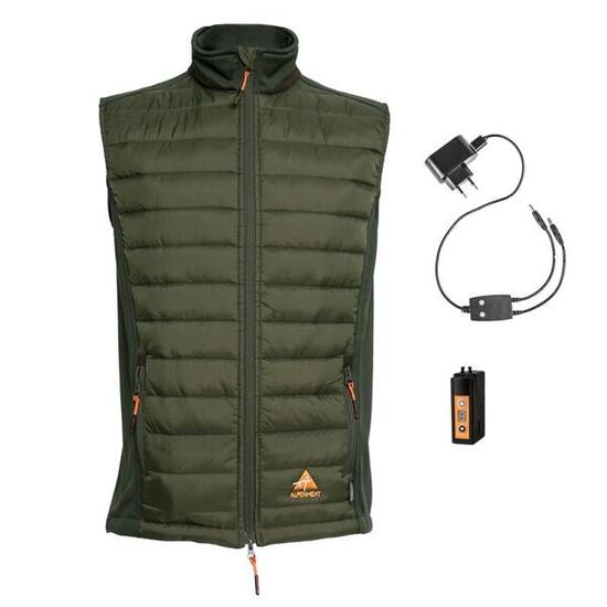Gilet imbottito riscaldato verde