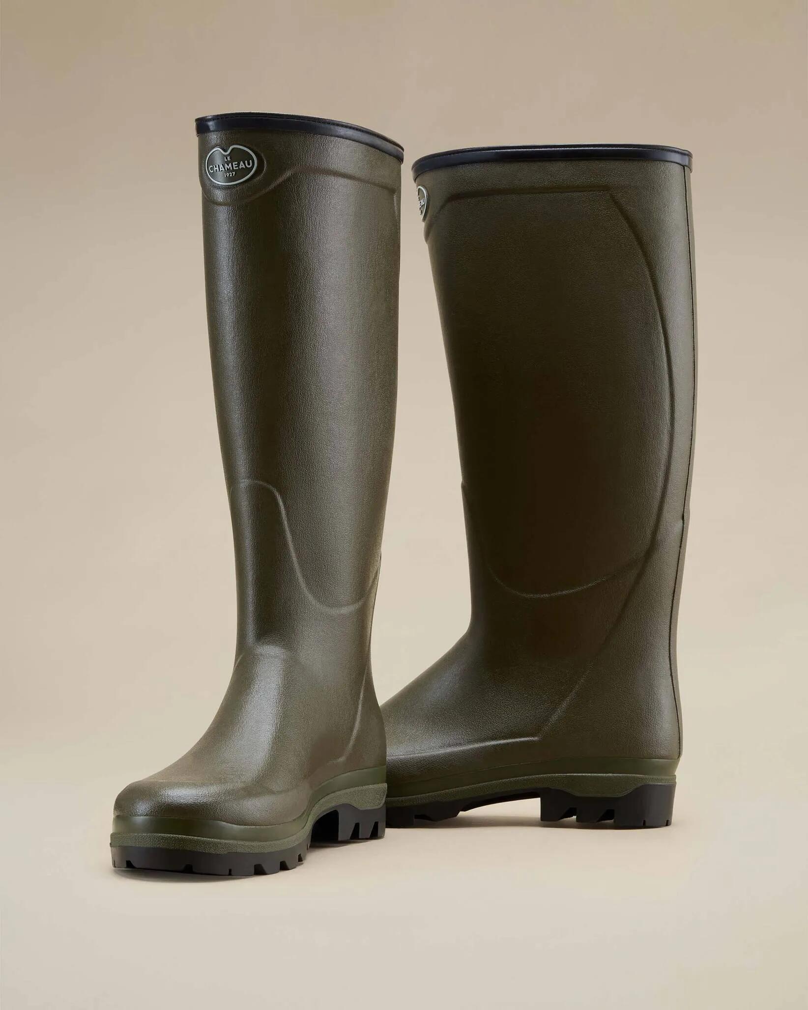 Bottes Country Cross Le Chameau Néoprène Vert Chameau 5/6