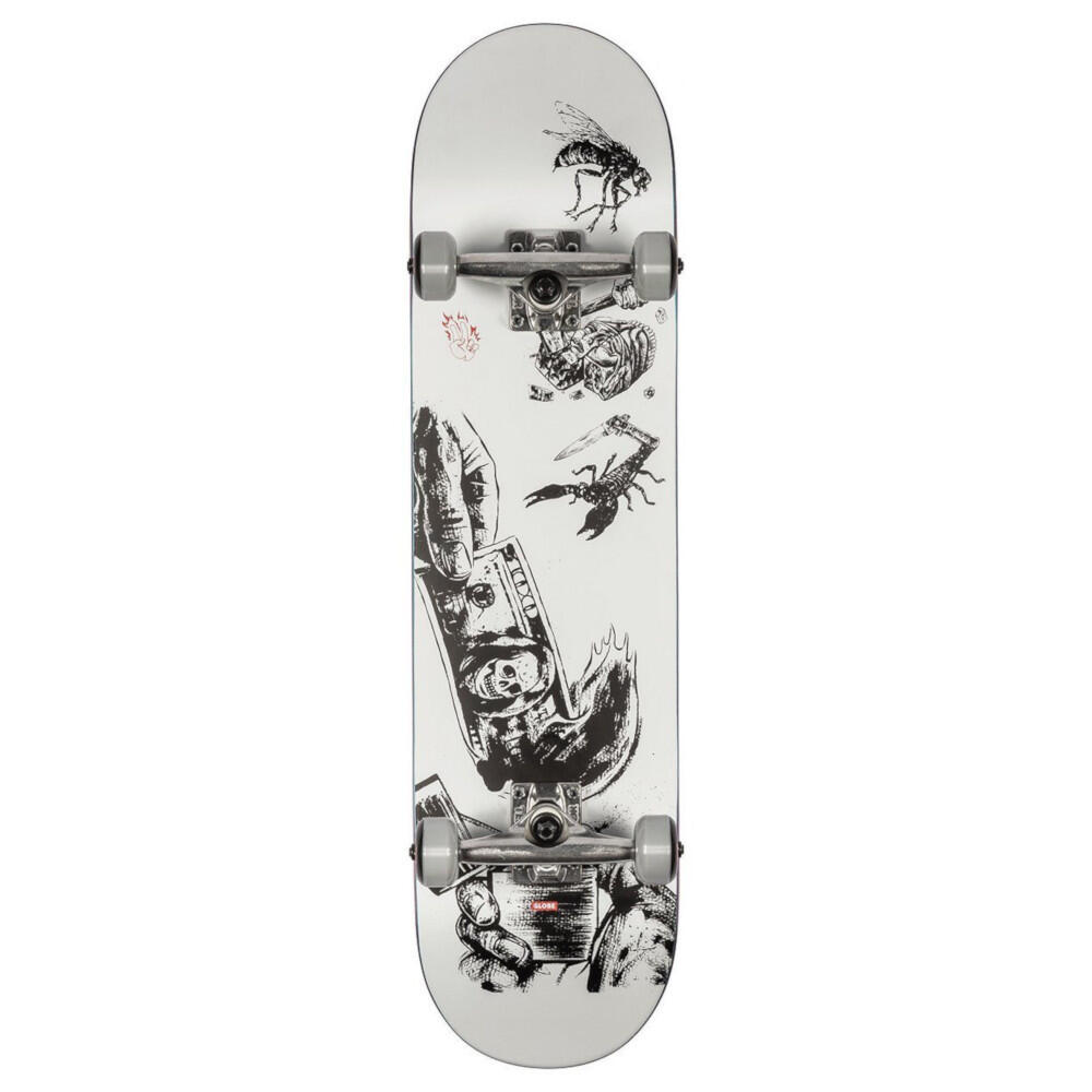 GLOBE Skateboard Globe G1 Hard Luck White Black 8.0''