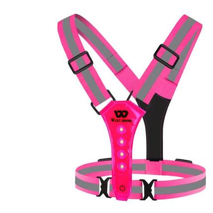 Gilet réfléchissant fluorescent avec 8 lumières LED