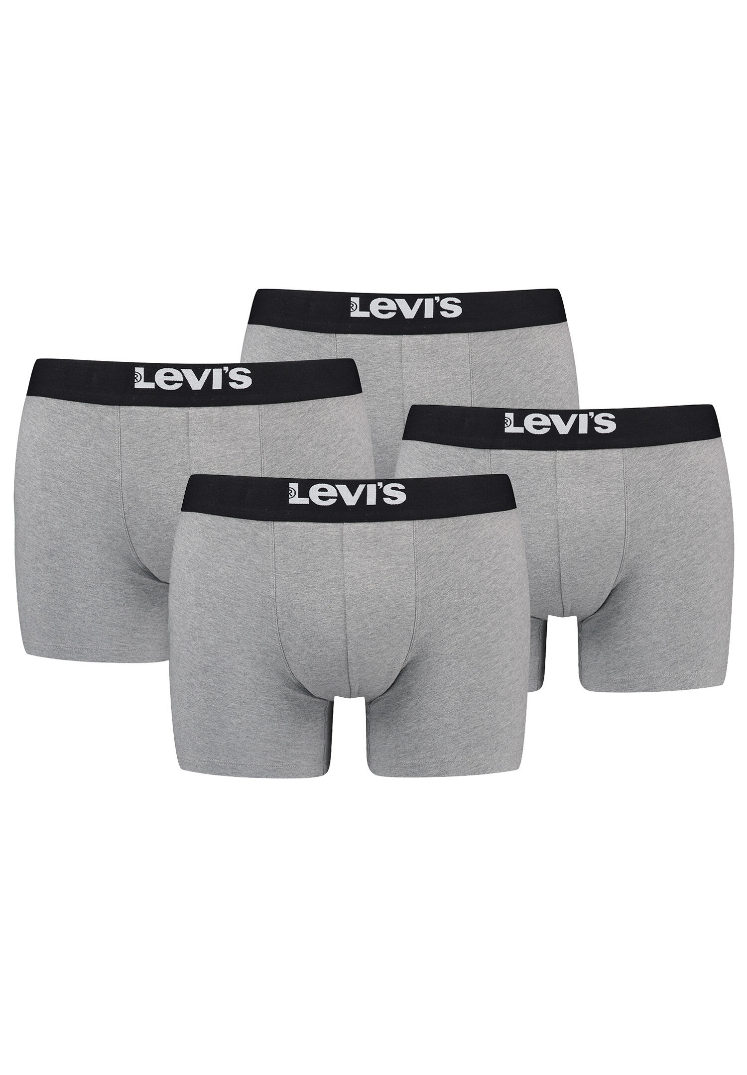 LEVI'S BOXERS 4 Pack Levi's Solid Herren Boxershorts Unterwäsche aus Bio-Baumwolle
