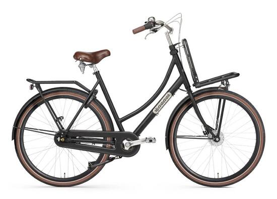 Popal Cargo Aluminium N7 Transportfiets - Stadsfiets - Dames - Mat Zwart