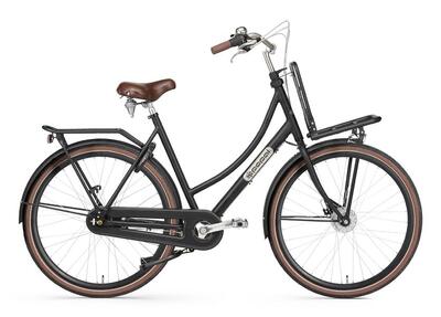 Popal cargo aluminium n7 transportfiets - stadsfiets - dames - mat zwart