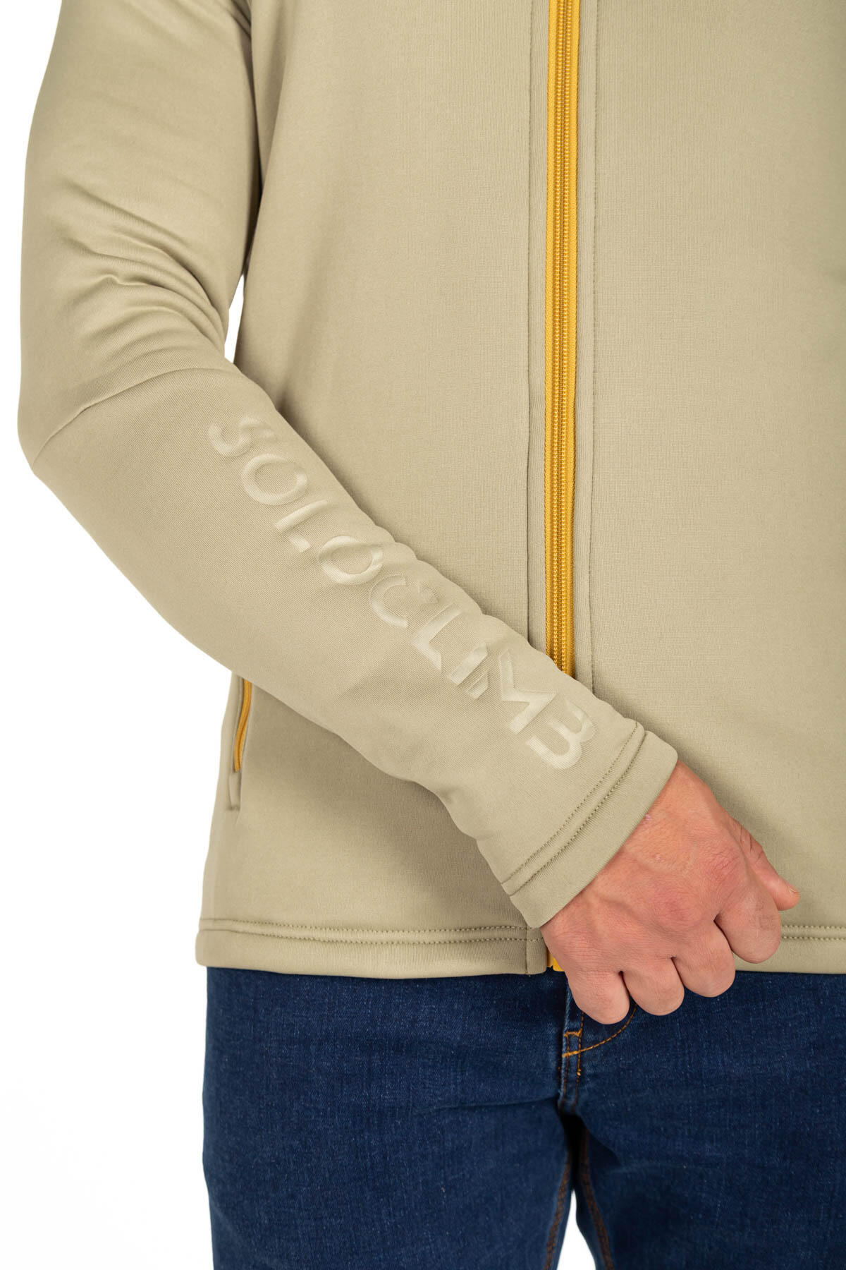 Forro Polar Transpirable de Montaña y Trekking VELETTA para Hombre Beige 2/2
