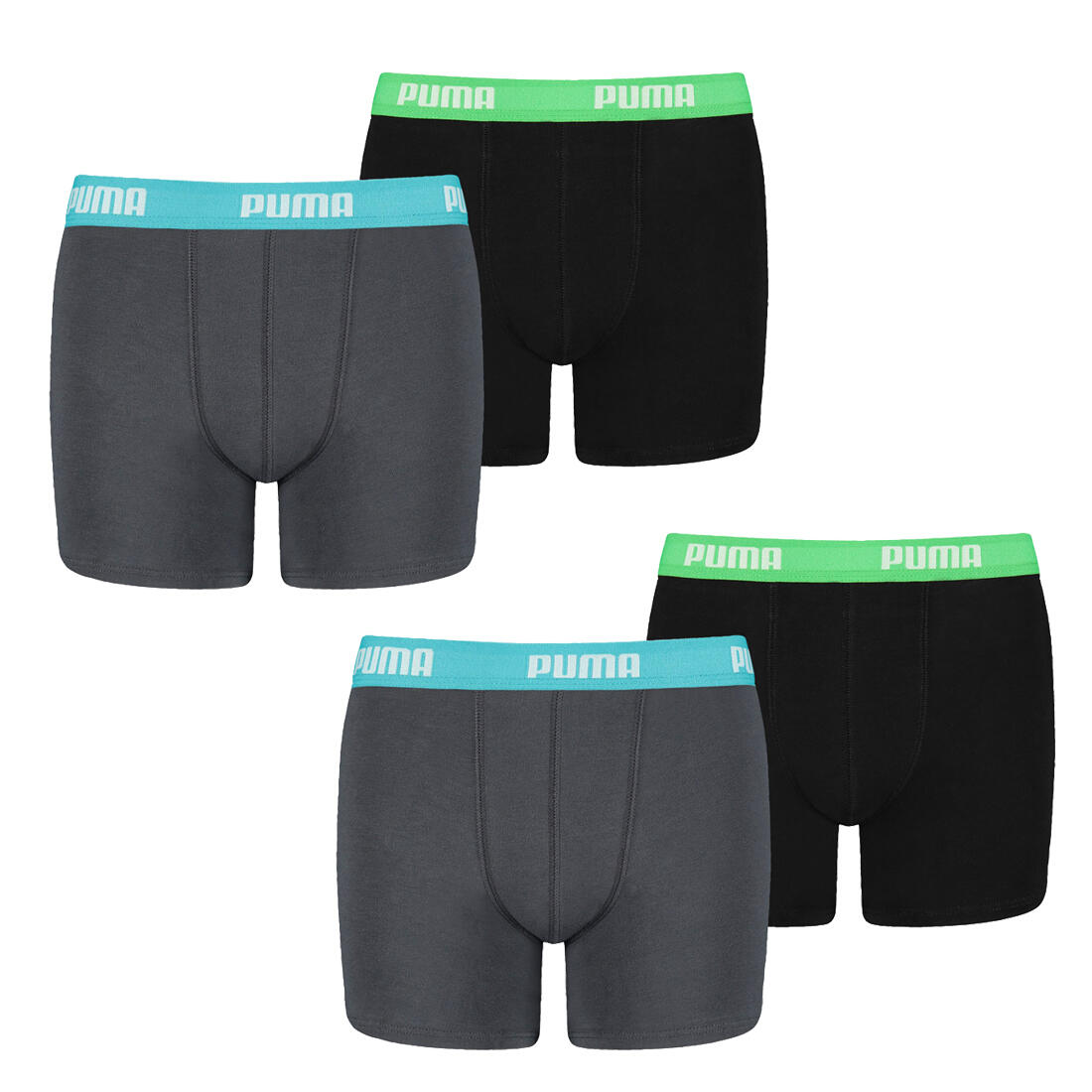 PUMA BOXERS 4 PACK Puma Boxer Boxershorts Jungen Kinder Unterhose Unterwäsche