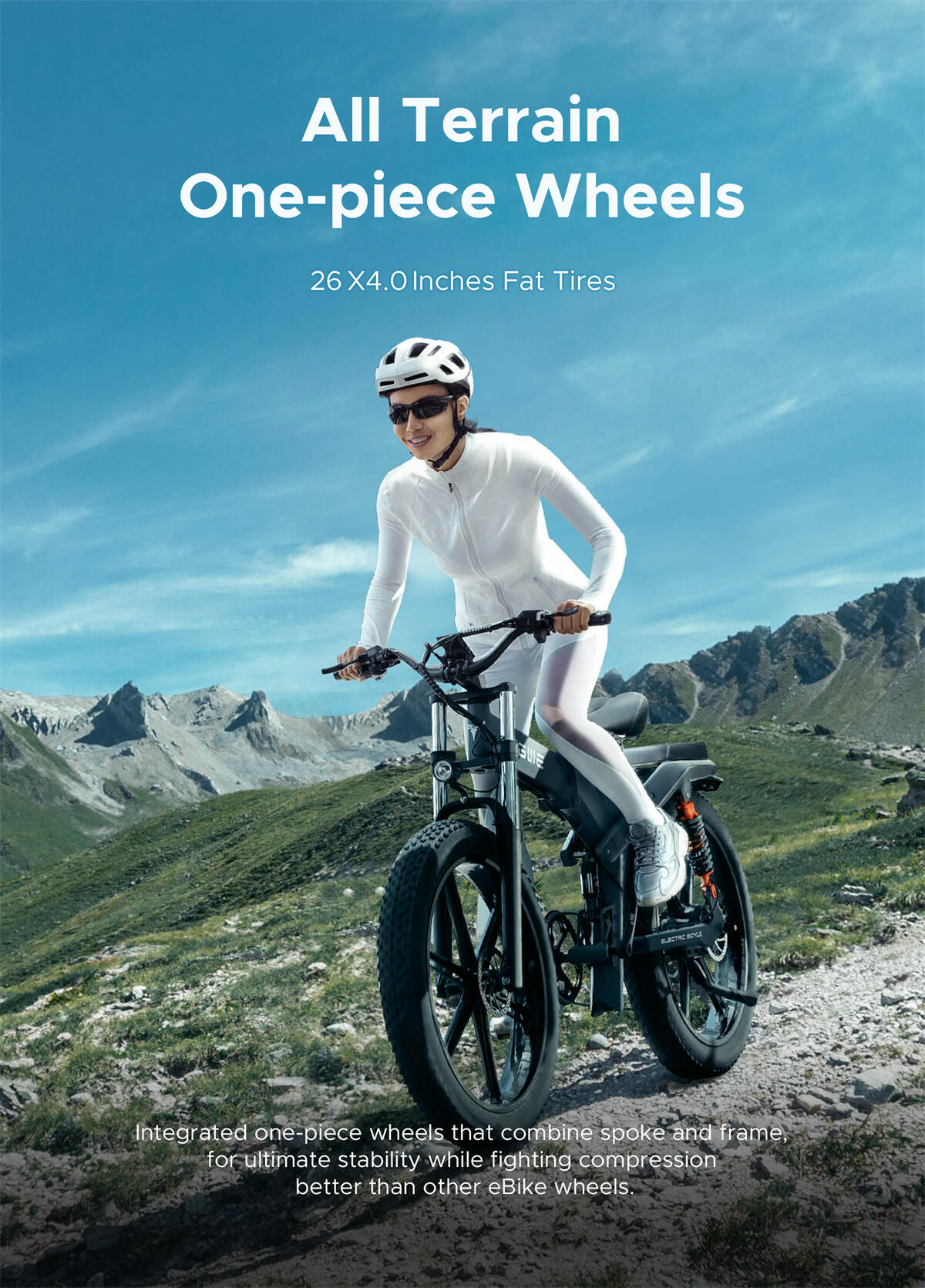 Bicicleta eléctrica con SHIMANO 8 Gang, batería 48V 19.2Ah+10Ah, 150km 4/7
