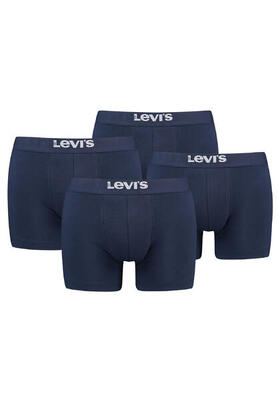 BOXERS 4 Pack Levi's Solid Herren Boxershorts Unterwäsche aus Bio-Baumwolle