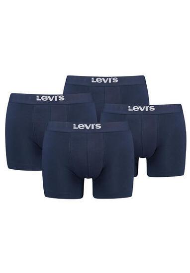 BOXERS 4 Pack Levi's Solid Herren Boxershorts Unterwäsche aus Bio-Baumwolle