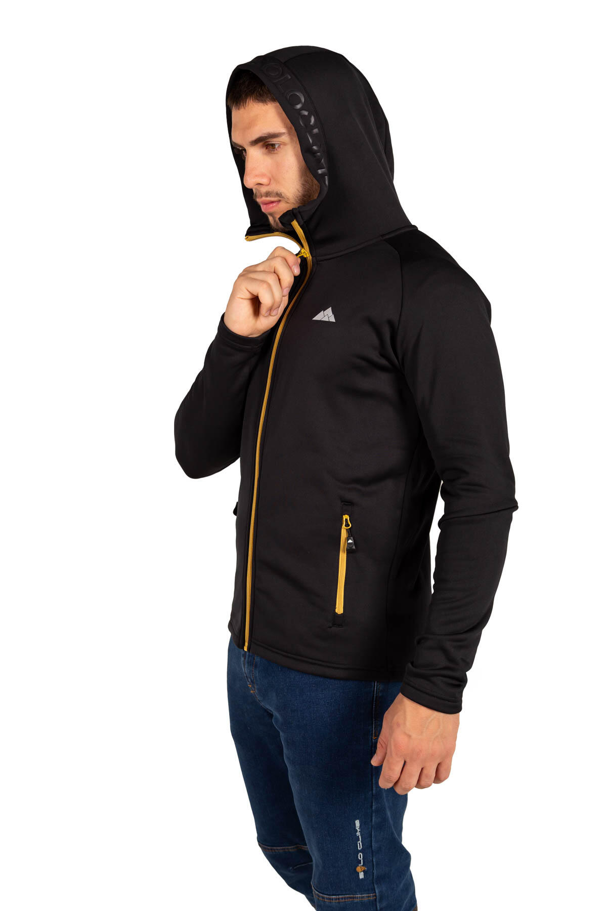 Forro Polar Transpirable de Montaña y Trekking VELETTA para Hombre Negro 2/2
