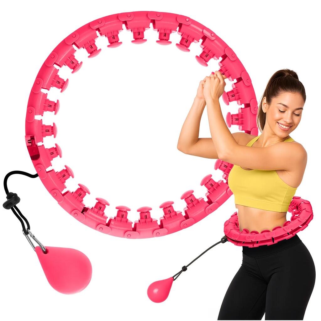 Обръч с тежест и масажор 4FIZJO PVC ABS 26 сегмента 390 г 50–120 см 24 издатини