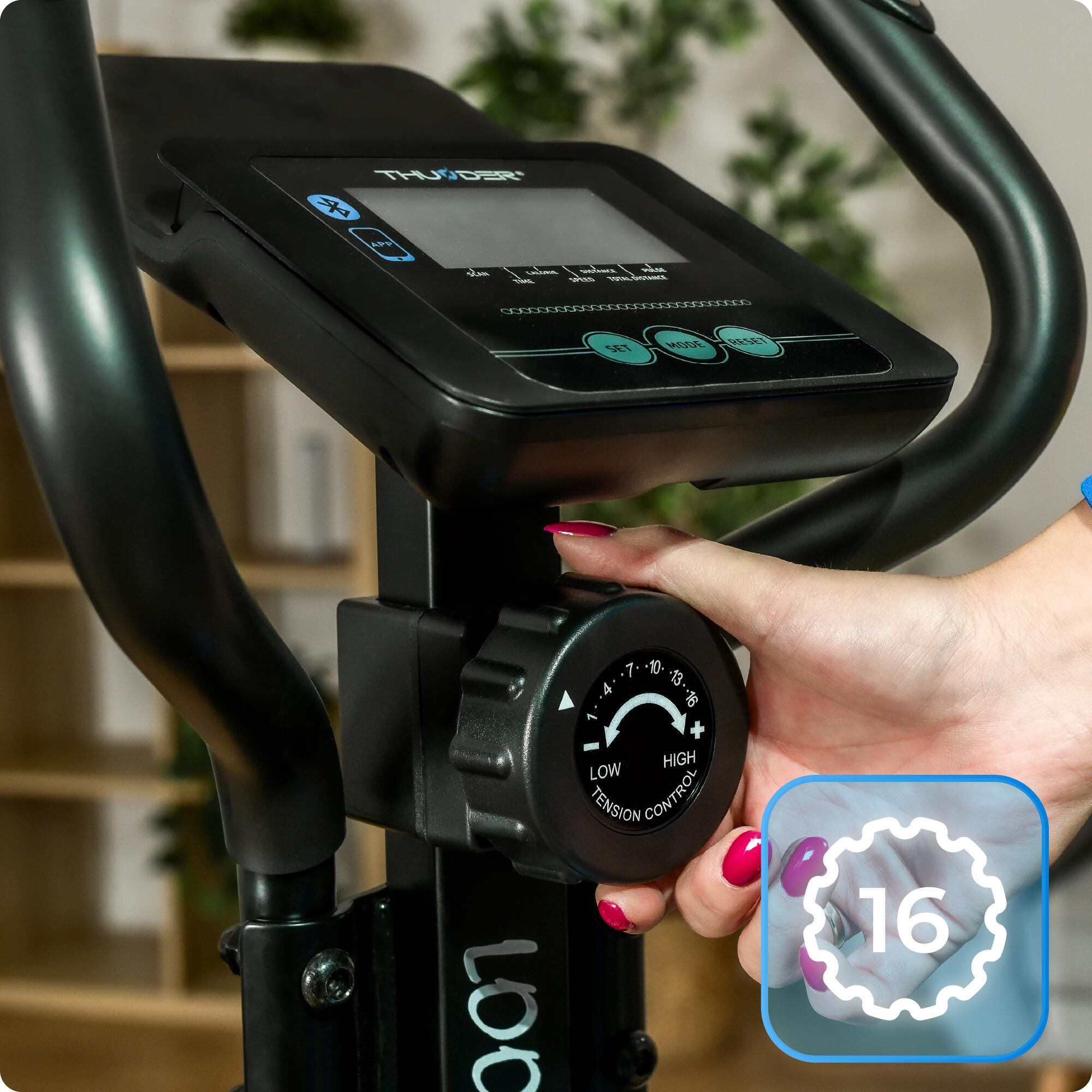 Magnetischer Crosstrainer Für Zuhause - 16 Stufen, Bluetooth APP, 120kg Belastung