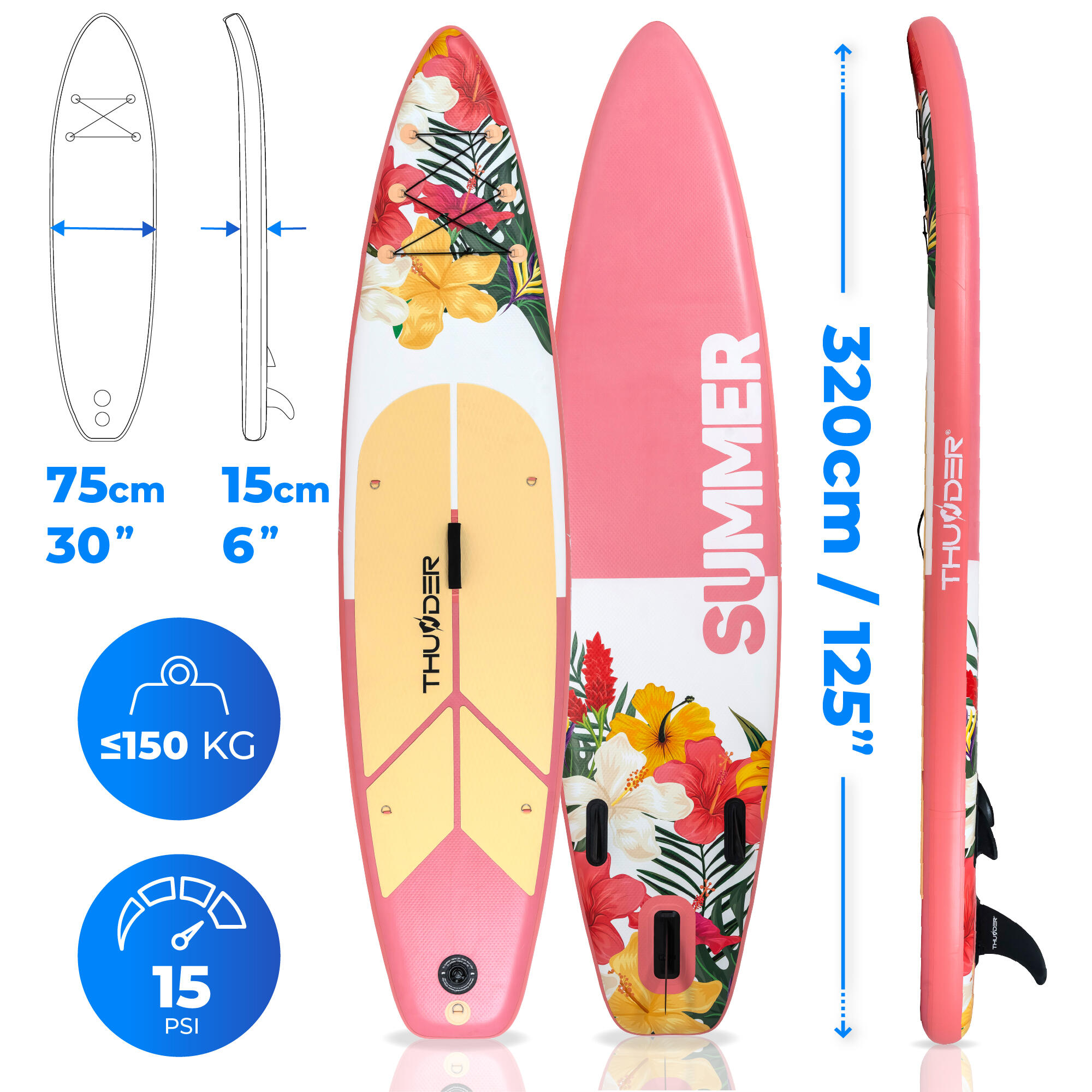 Opblaasbaar SUP-board met accessoires THUNDER VIOSA 320cm 2/8