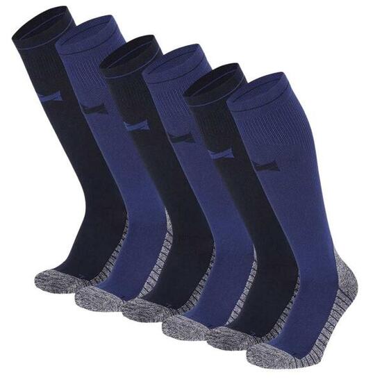 Xtreme Chaussettes de compression de course à pied 6 paires Multicolore Blue
