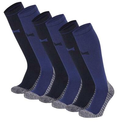 Xtreme compressie sokken hardlopen 6-pack multi blue
