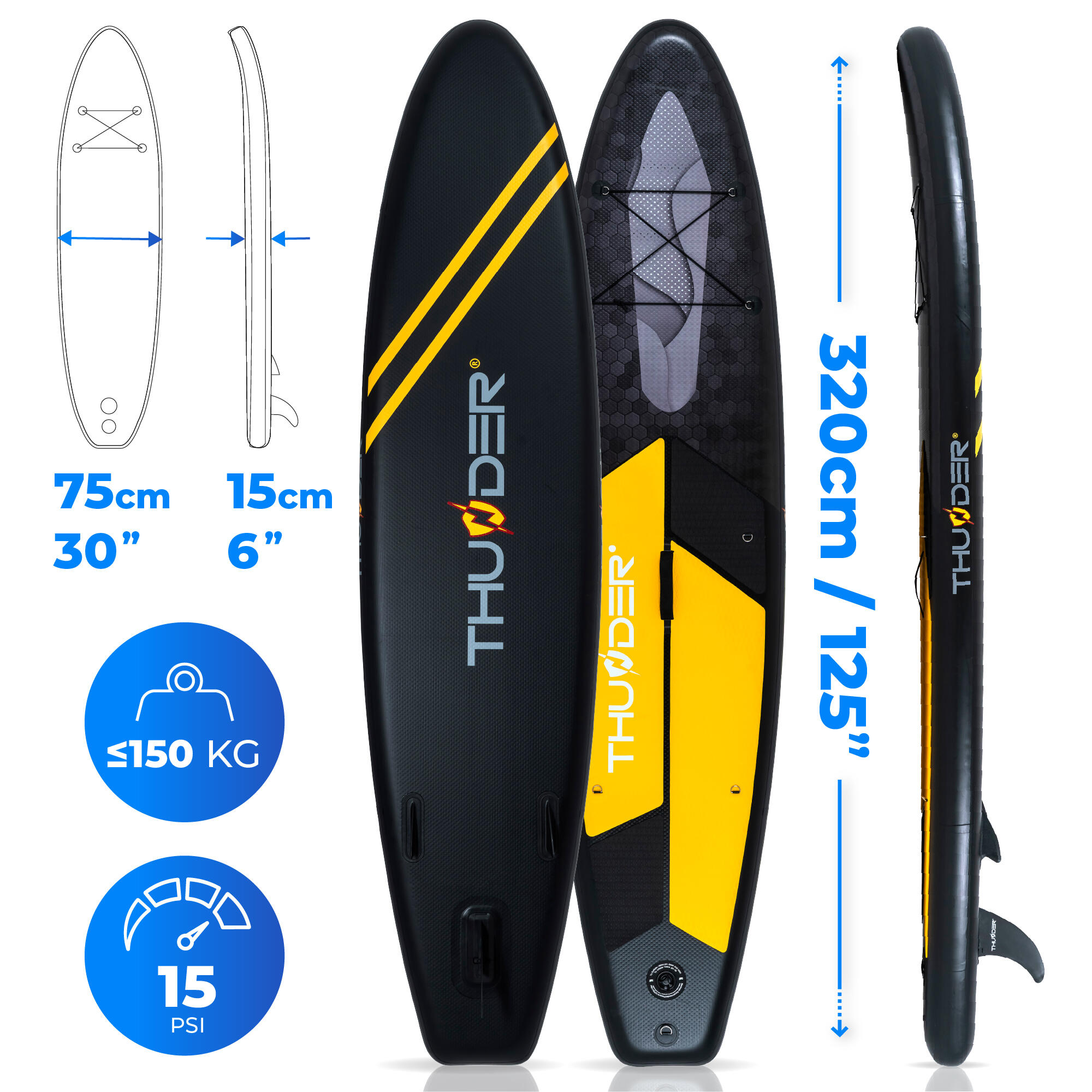 Planche de SUP gonflable avec accessoires THUNDER IPPO 320cm 2/7