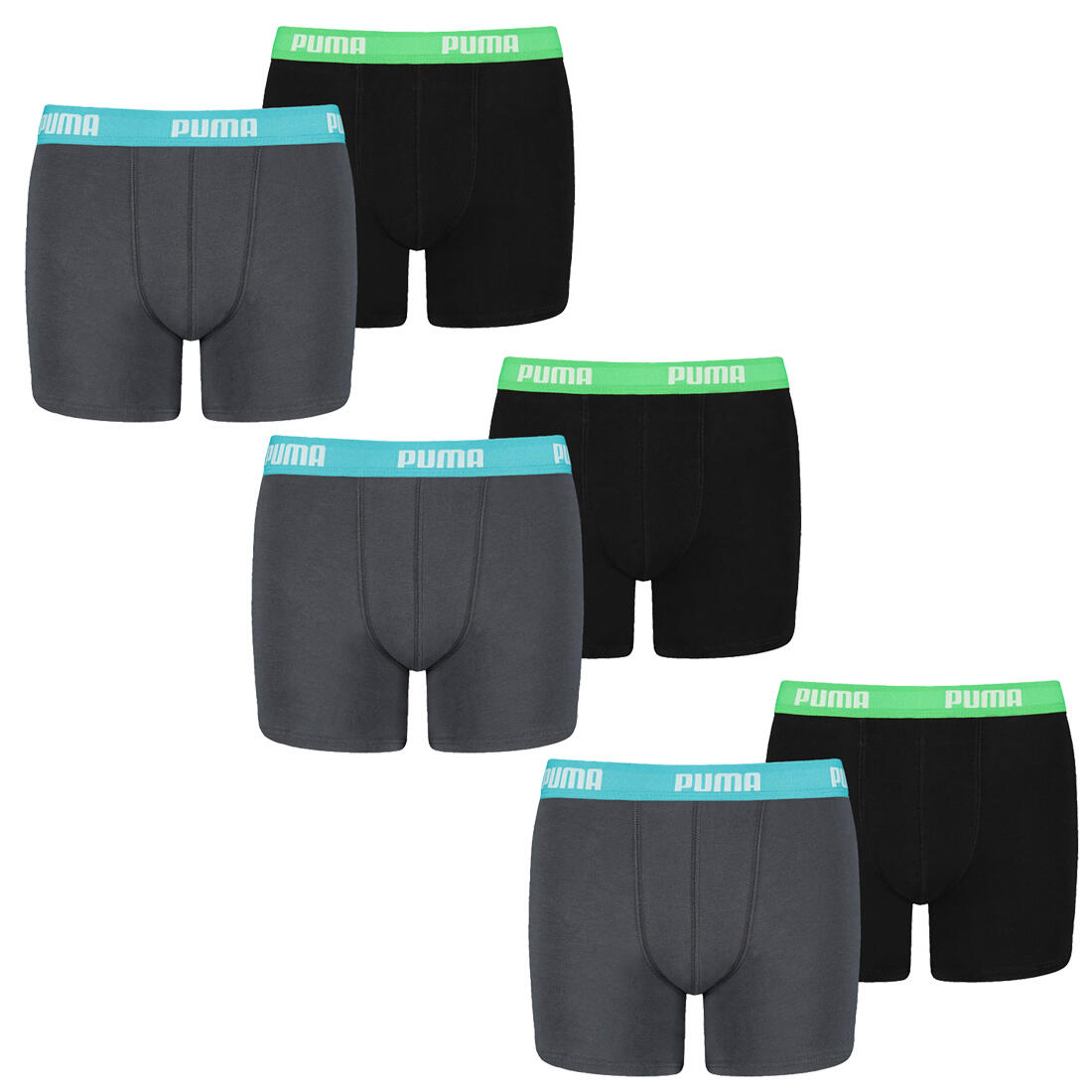 PUMA BOXERS 6 PACK Puma Boxer Boxershorts Jungen Kinder Unterhose Unterwäsche