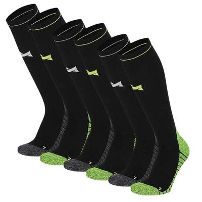 Xtreme compressie sokken hardlopen 6-pack multi black