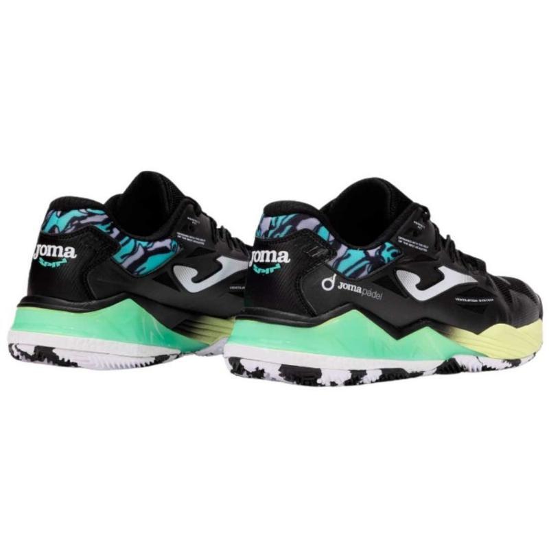 Tênis Joma Spin 2501 Preto Verde 2/7