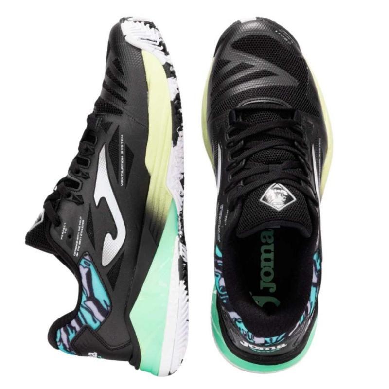 Tênis Joma Spin 2501 Preto Verde 4/7
