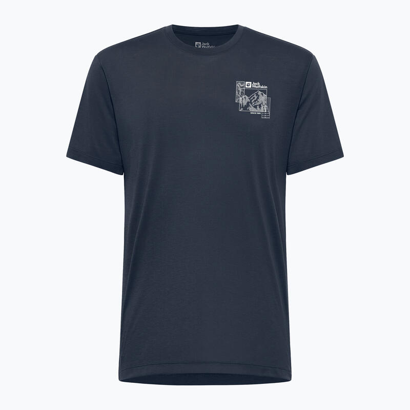 Tricou de drumeție pentru bărbați Jack Wolfskin Vonnan Graphic