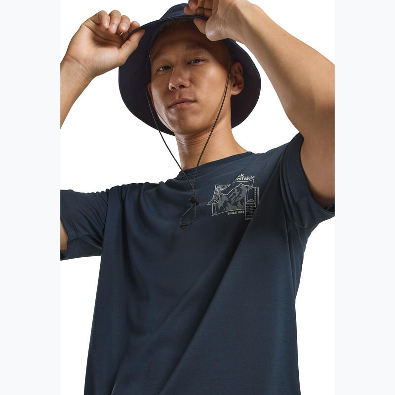 Tricou de drumeție pentru bărbați Jack Wolfskin Vonnan Graphic