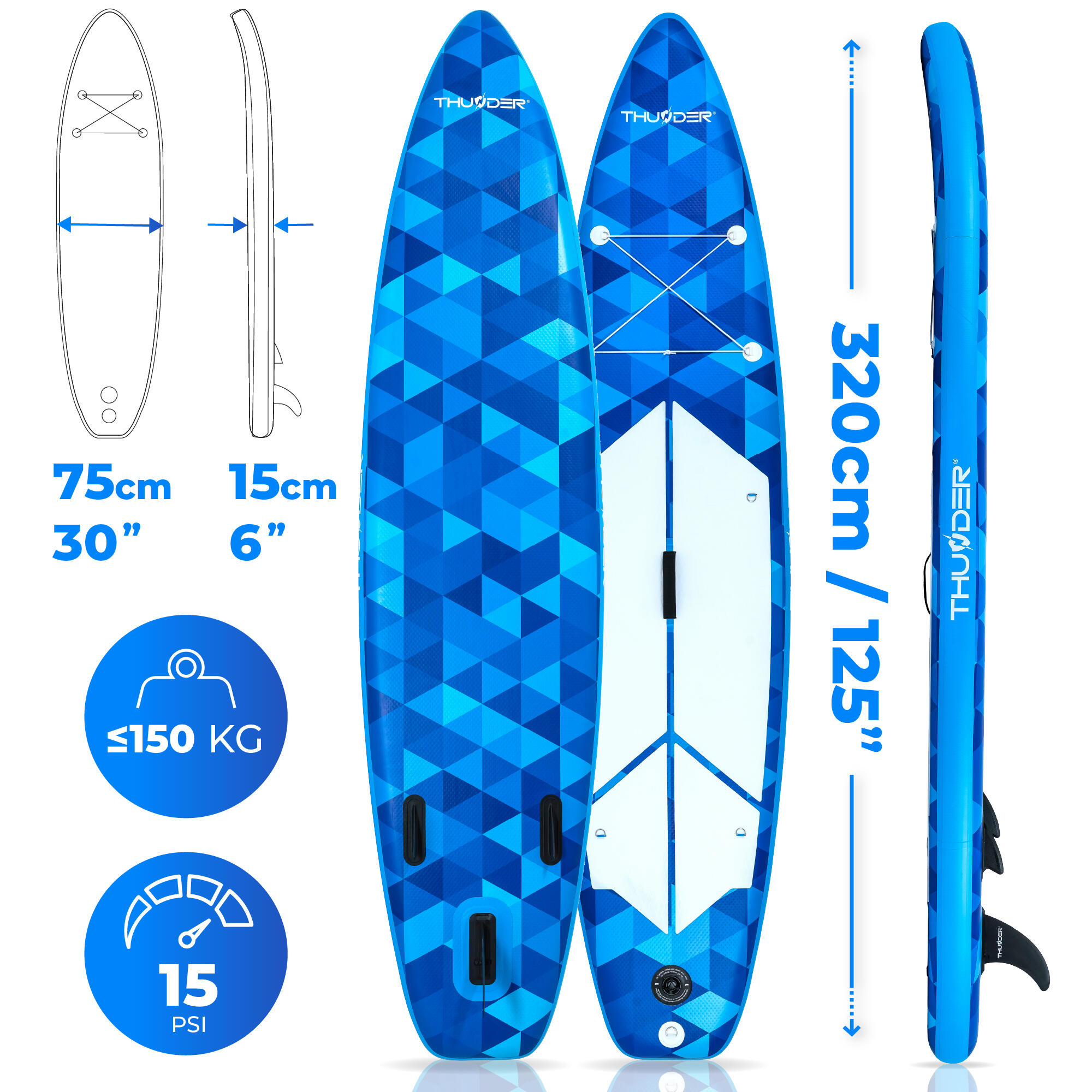 Opblaasbaar SUP-board met accessoires THUNDER NION 320cm 2/8