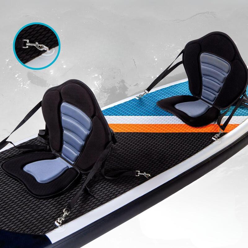 Paddle Gonflable TWO 12' (366x81x15cm) 2 Pagaies, 2 sièges ,Leash, Pompe et Sac